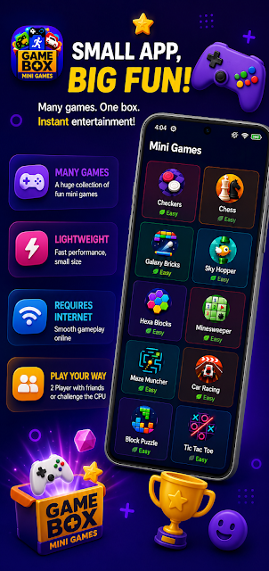 Game Box screenshot: play your way, 2 player or vs CPU