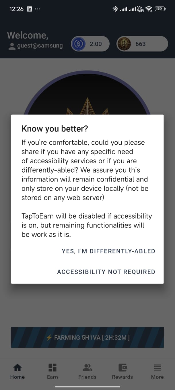 Accessibility Settings Screen