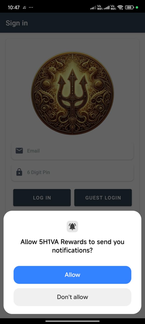 Notifications Permission Screen